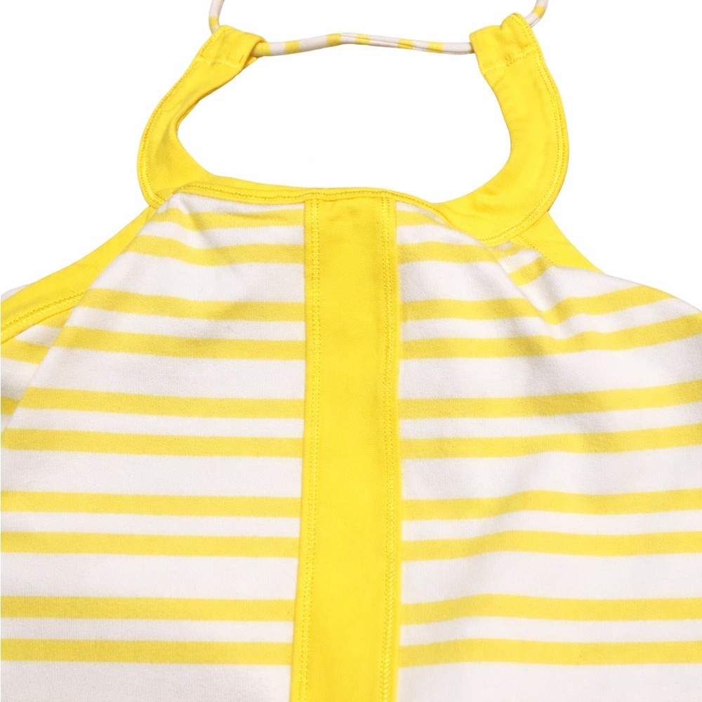 Lululemon Hip To Be Zen Halter Top Yellow White Stripe Size 8 - Picture 3 of 12